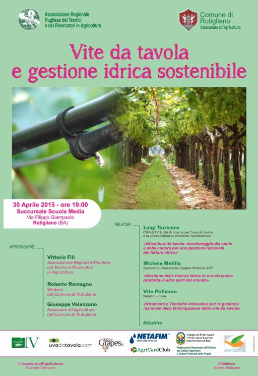 Gestione idrica uva da tavola